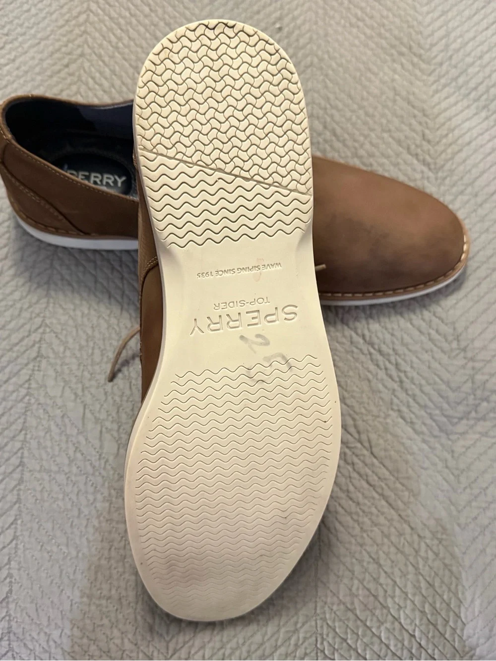 Sperry Men's Brown Leather Casual Lace-Up Shoes size 10M